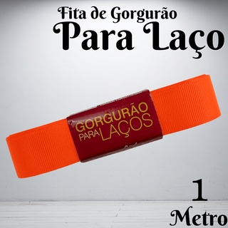 Fita De Gorgurão Para Laço 22mm Progresso | 1 Metro - Laranja Cítrico