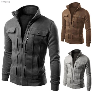 [LGQ] Mens Slim Designed Lapel Cardigan Coat Jacket