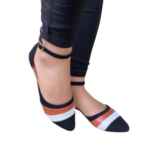 sapatilha feminina bico fino preta salomé sandalia moda rasteira sapato calçado (6)