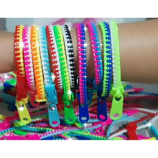 pulseiras zíper teen fashion coloridas cores mediante a estoque UNIDADE