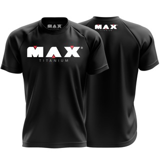 Camisa Dry Fit Preta Esportiva, Fitness, Treino, Musculação - Max Titanium