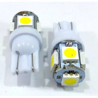 Unidade Lâmpada Pingo T10 5 Leds branco Placa Mala Teto Farolete Lanterna