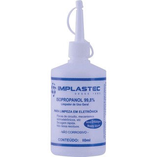 Álcool Isopropílico 99,8% 110ml Com Bico Aplicador - IMPLASTEC (1)