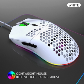 Mouse Gamer Com Fio Hxsj J900 Usb Branco Com Seis Regul Vel Dpi Design Ergon Mico Para Desktop / Laptop Franangel