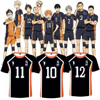 Haikyuu!! Camiseta Masculina De Personagem Anime Hinta Com Manga Curta No10 Camiseta Esportiva Cosplay (1)