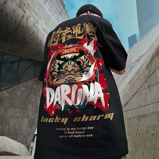 M-5Xl Camiseta Masculina De Manga Curta Com Gola Redonda Tradicional De Grandes Dimensões Estilo Hip-Hop