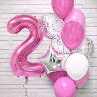 12 Balões Número 72 centímetros balão Balões de Aniversário menina Decoração De aniversário Festa Princesa