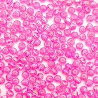 Miçanga Passante Pitanga Plástico Rosa Irisado 4mm 100pçs 5g (1)
