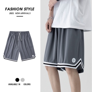 Summer New Men's Solid Color Elastic Waist Shorts Casual Loose Fashion Trend Men's Pants High-quality Shorts Men
