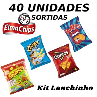 Kit 40 Salgadinhos - Doritos - Fandangos - Cheetos - Ruffles