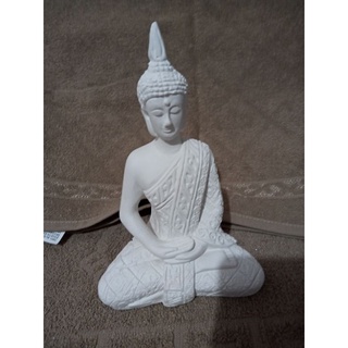 Buda meditando gesso cru 20cm