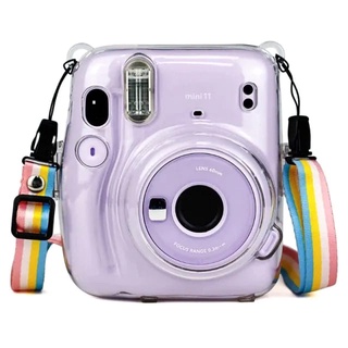 Case Bolsa Capa Para Câmera Polaroid Instax Mini 11 Transparente Cristal Com Alça (5)