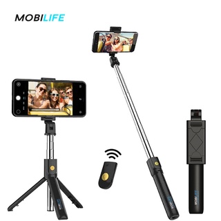 Mobilife K07 Pau De Selfie/Monopé/Tripé Com Controle Remoto Bluetooth Sem Fio Destacável