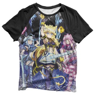 Camisa Personagens do Anime Show By Rock Mashumaireshi Raglan - Camisas Show By Rock Mashumaireshi