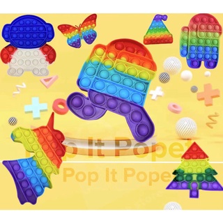 Push Pop Its Fidget toy colorido Tiktok Bubble Alivio Do Estresse brinquedos 10cm-14cm