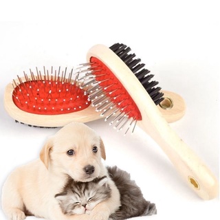 Escova Dupla Pet Cachorro Cão Gato Removedor de Pelos Rasqueadeira