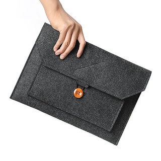 Negócio Soft Case Bag Para Apple Macbook Air Pro Retina 13 Laptop Tablet Saco Cinza Escuro (5)