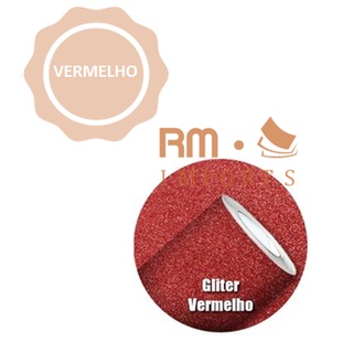 Vinil Adesivo com Glitter VERMELHO - Recorte P/ Silhouette - 1 metro