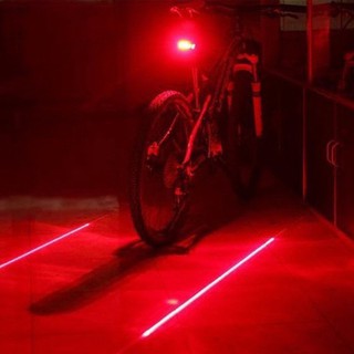 Lâmpada Led 2 Laser Para Mountain Bike / Ciclo / Claro De Aviso De Cauda Traseira 2 Laser