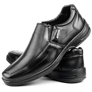 Sapato Social Masculino Comfort Couro Legitimo 5070 SLZ Amarrar Ortopédico