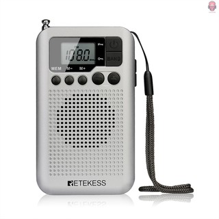 Retekess Tr106 Fm / Am Rádio Portátil Com Display Lcd Com O Sono Temporizador De Bolso Receptor De Rádio Mp3 Player