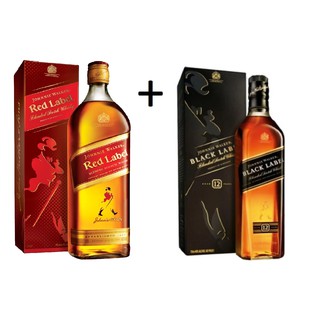 Whisky Johnnie Walker Red Label 1 litro + Whisky Black Label 1 litro