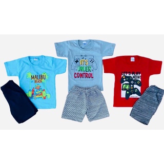 Conjunto Infantil Masculino Roupa Verão Camiseta e Bermuda Menino (8)