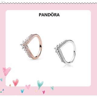 ∋✆₪925 Anel Pandora Princess Wish em Prata Brilhante
