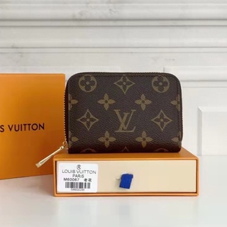 L ouis* Vuitton L*V porta moedas com zíper estojo para cartões L*V