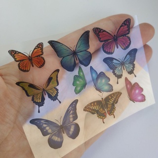 Borboletas para uso em resina tamanhos variados 10 borboletas impressas (1)