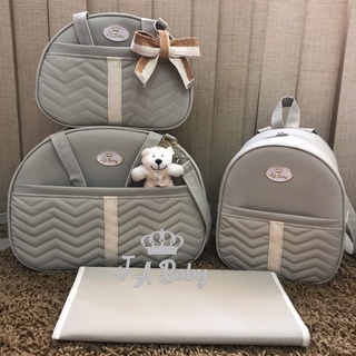 Kit de bolsa de maternidade 4 peças luxo com fitas de algodão (2)