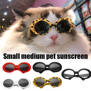 Pet Cat Dog Moda Rodada Óculos Pet Fornecimentos Gato Filhote De Cachorro Óculos De Sol Fotografia Pet Acessórios.