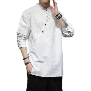 Camisa de linho masculina de estilo chinês [Huhu] (5)
