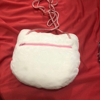 Kit Bolsa Hello Kitty de tecido formato cabeça com uma mini bolsa porta moedas (3)