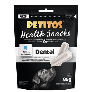 Petisco Saudável Health Snacks Dental Sabor Menta Auxilia a Saúde Bucal 85g - Petitos (1)