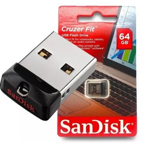 Pen Drive Cruzer Fit Sandisk 64 GB USB Mini Flash Driver Postagem Imediata
