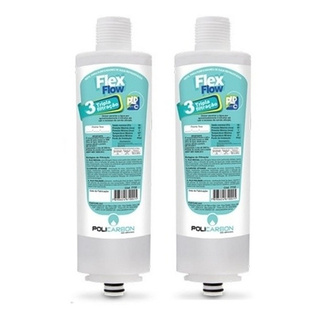 2 Filtro Refil Policarbon Flex Flow Libell Acqua Flex