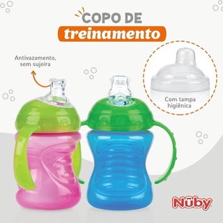 Copo Infantil Transição Antivazamento com Alça e Super Bico de Silicone - Nûby 240 ml (2)