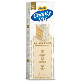Chantilly Chanty Mix Supreme 1 Litro Amélia Vigor Professional Rende Mais Para Confeitaria