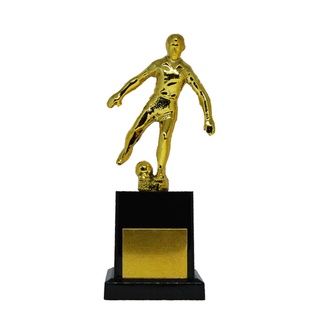 Troféu Jogador de Futebol Dourada Pequena Com Placa 14 cms