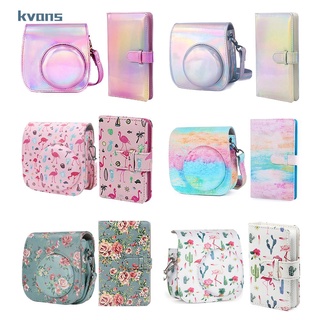 Kvans Para Fujifilm Instax Mini 11 9 8 + 8 PU Leather Shoulder Bag Case + Álbum