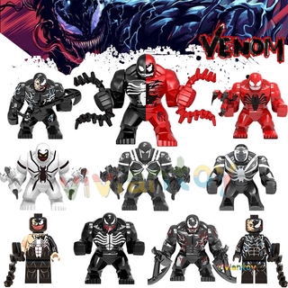 Venom Lego Marvel Super Heroes Big Minifigures Cravo Riot Agente Venom Avengers Building Blocks Brinquedos (1)