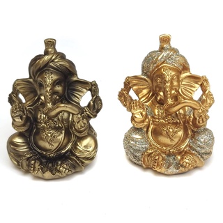 Ganesha Hindu Deus Sorte Prosperidade Sabedoria Resina Estat