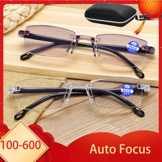 【com caixa】Óculos De Leitura Smart Zoom 100-400