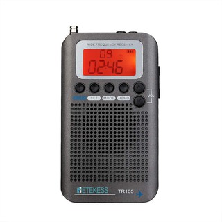 Retekess TR105 Receptor de Rádio de Banda de Ar Portátil FM AM SW CB VHF Rádio de Banda Completa Alto-falante Digital de