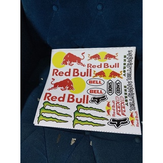 kit adesivo de Cross red Bull pra carro moto carenagem capacete patrocinado