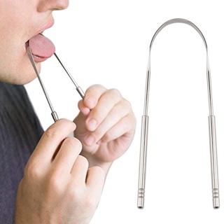 1 Pc Raspador De Língua De Aço Inoxidável Escova De Limpeza Raspador Cuidado Oral Manter Fresco Respiração Melhorar