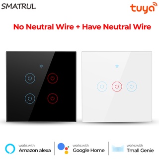 SMATRUL Smart Switch Tuya 110V-250V EU Voice APP Timer Google Home Alexa