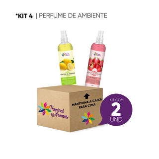 Kit Dois Perfumes de Ambientes Morango e Limão Siciliano 240ml - Tropical Aromas