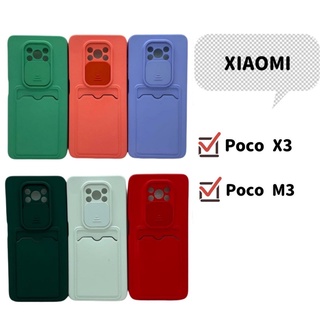 Capinha Celular Xiaomi Poco X3 M3 Protege Esconde Câmera Porta cartão capa silicone fechada
